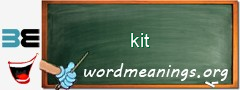 WordMeaning blackboard for kit